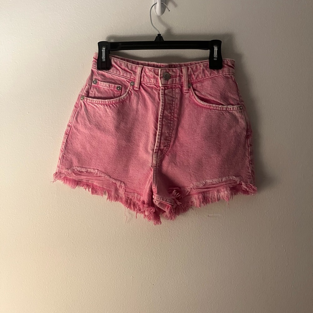 Pink Zara Jean Shorts